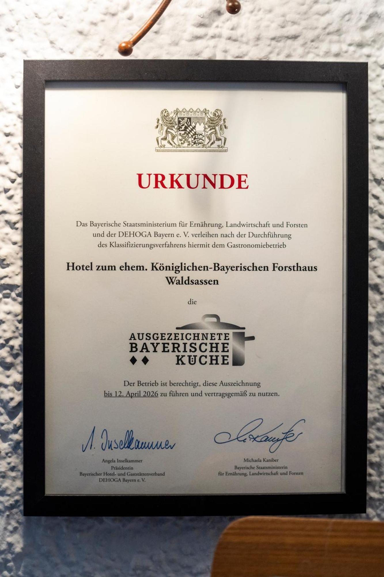 Hotel Zum Ehem. Koenigl. Bayr. Forsthaus Вальдсассен Экстерьер фото